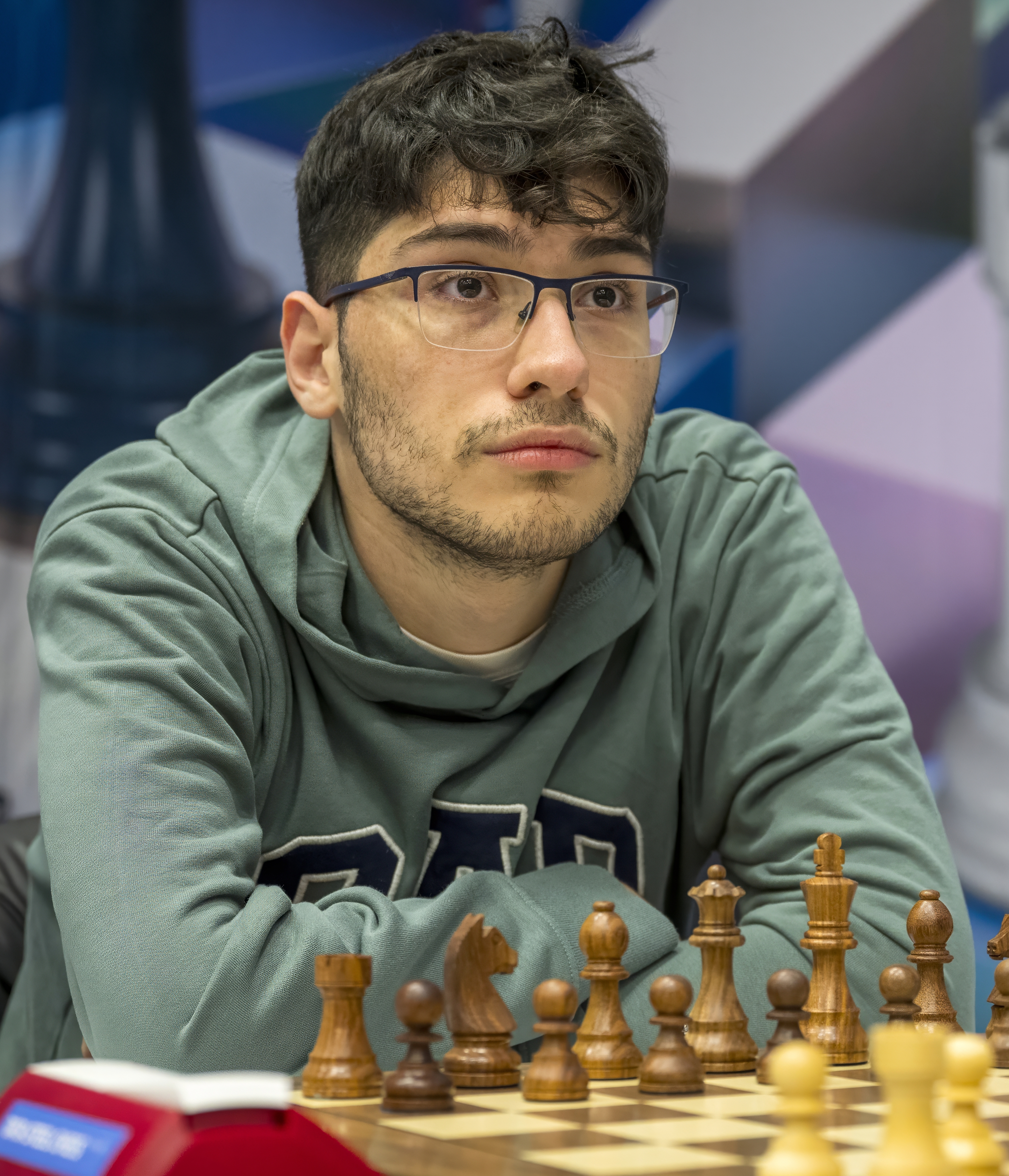 Alireza Firouzja at a chess tournament