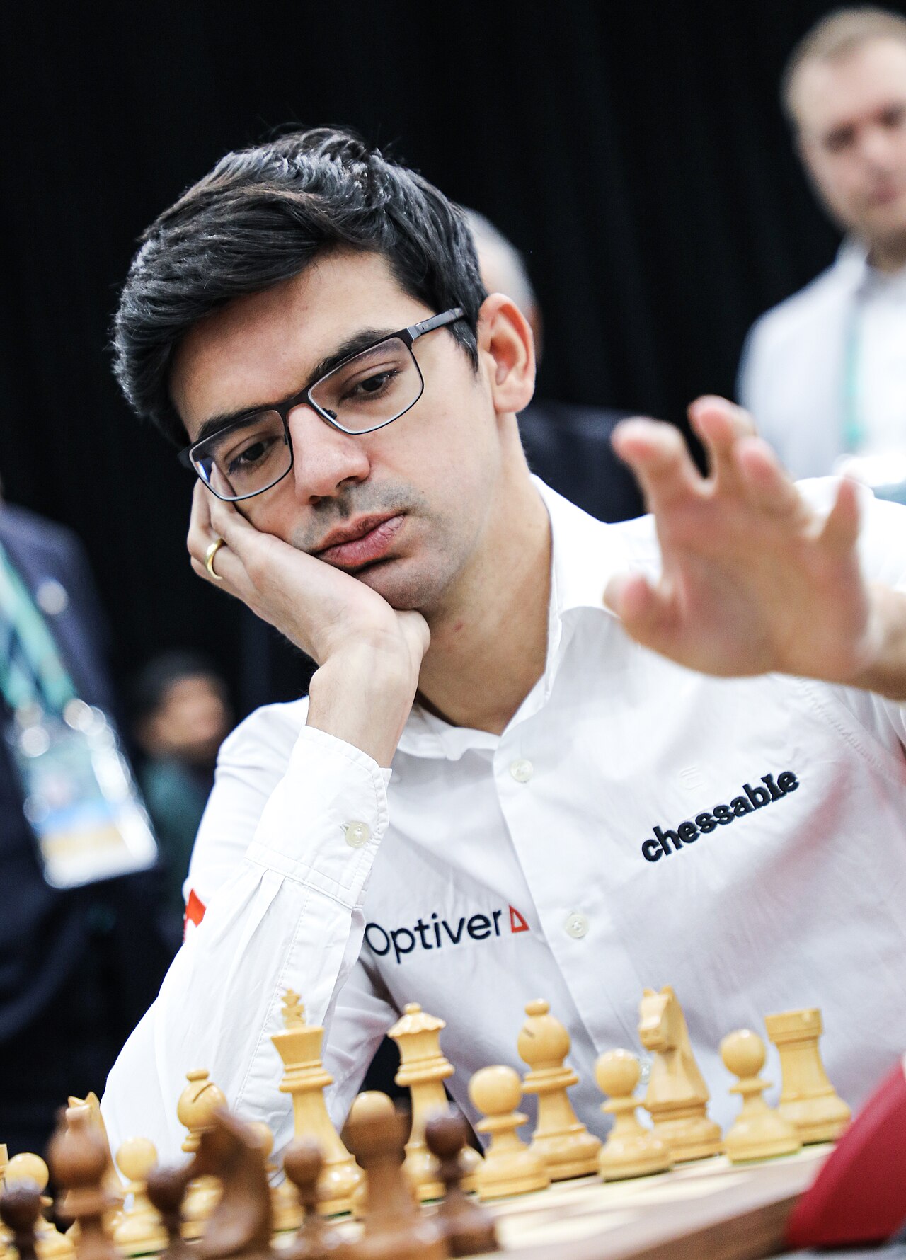 Anish Giri at a chess tournament