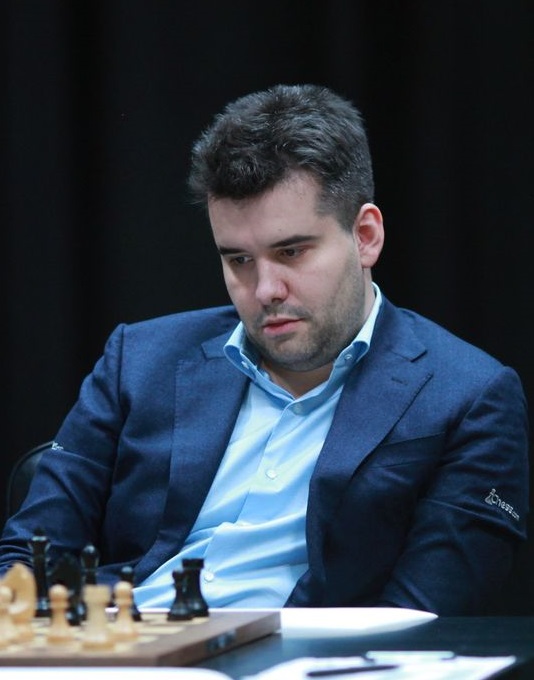 Ian Nepomniachtchi at the 2021 World Chess Championship in Dubai