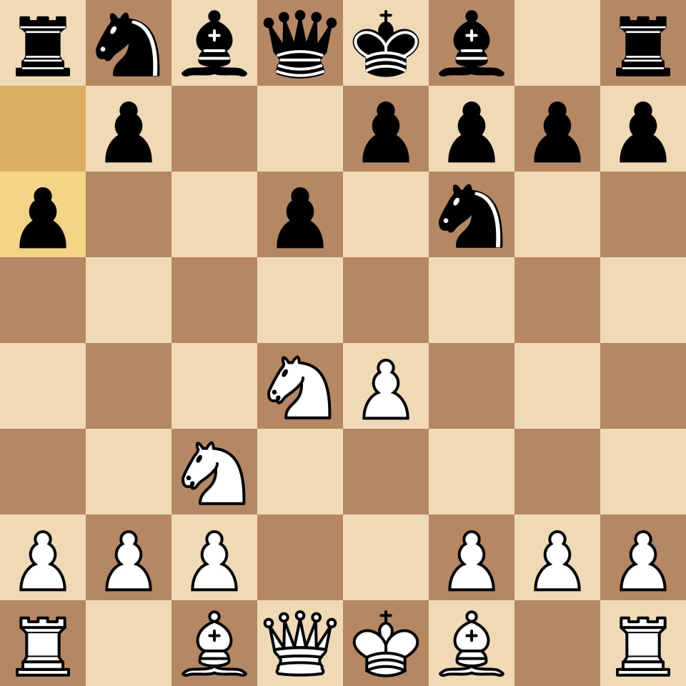Najdorf Sicilian position — the opening that defined Viswanathan Anand's early career and shaped a generation of Indian players