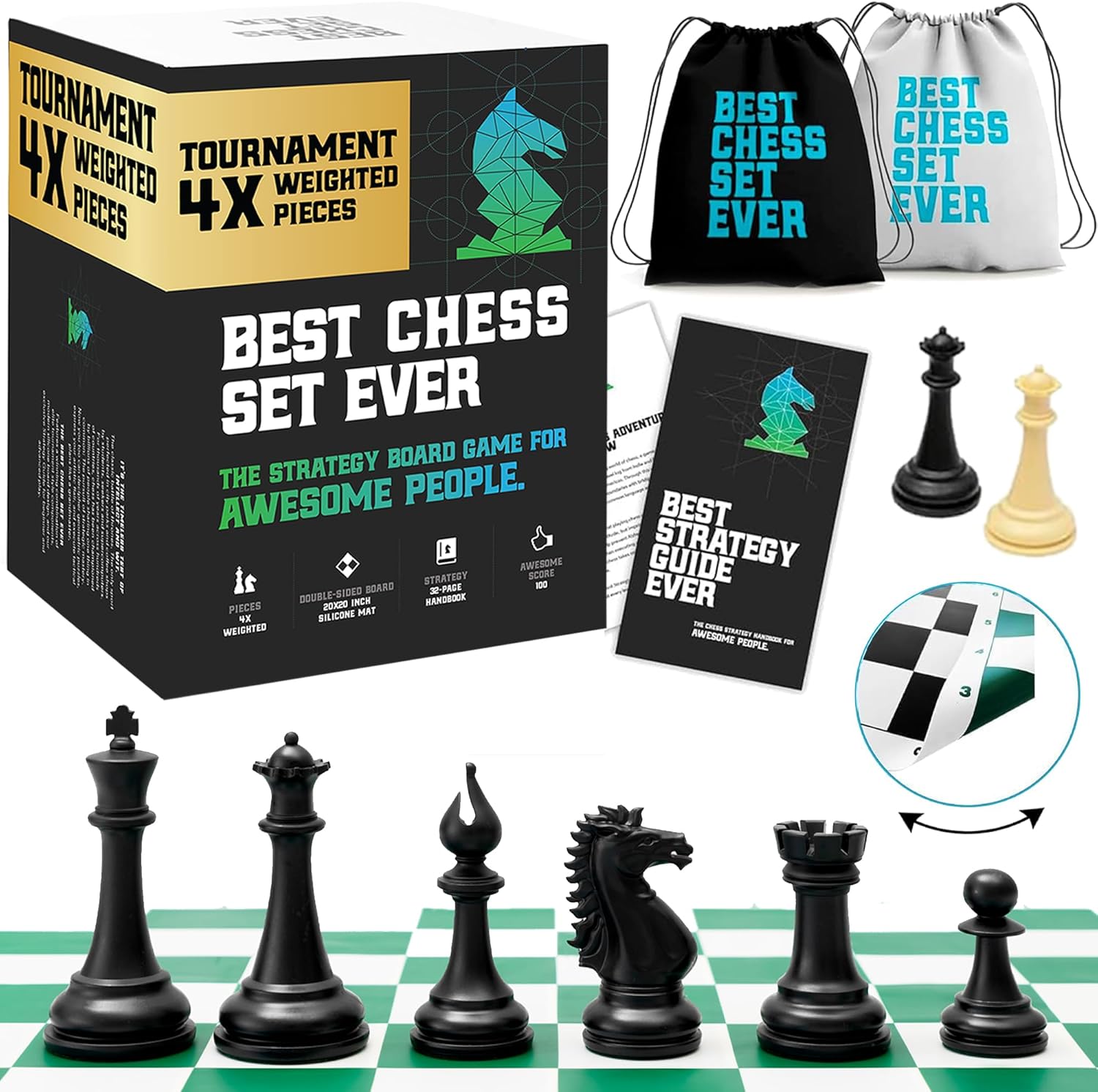 Photo of Best Chess Set Ever 4X Quadruple Weighted Tournament Set