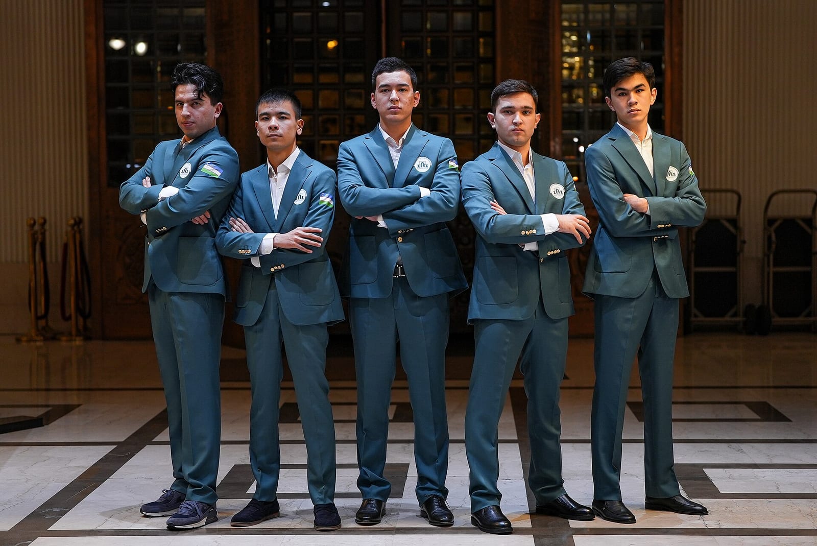 The Uzbekistan team at the 45th Chess Olympiad in Budapest, 2024